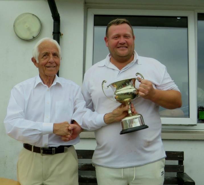 Man of match Nick Daley with Brian Cooke